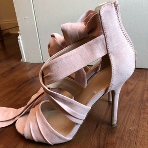 Blush Charlotte Russe Sandal AnkleWrap Size 8 Heel